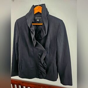 INC ruffled front blazer jacket